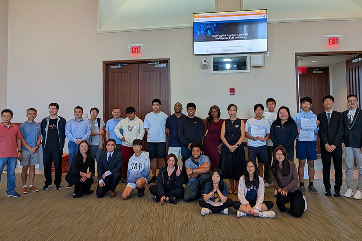 UMass Boston - PEAAII AI student group photo